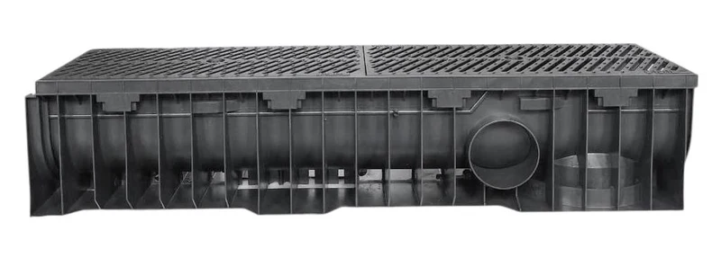 Rigola canalizare HDPE cu grila din fonta (8 mm) С250 1000x200x160 mm VIP  MUFLESYSTEM 2