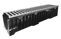 Rigola canalizare HDPE cu grila din fonta (20 mm) С250 1000x200x160 mm VIP  MUFLESYSTEM
