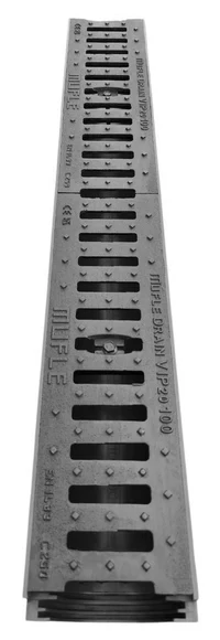 Rigola canalizare HDPE cu grila din fonta (12 mm) С250 1000x150x100 mm VIP  MUFLESYSTEM 3