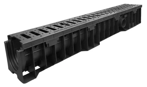 Rigola canalizare HDPE cu grila din fonta (12 mm) С250 1000x150x100 mm VIP  MUFLESYSTEM