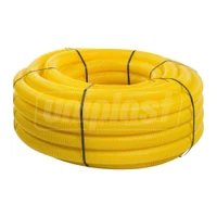 Teava corugata drenaj PVC D.125 (galben)  EGEPLAST