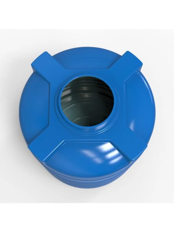 Rezervor apa 1000 L vertical, oval (albastru) cu stut D. 1/2", fortat 110x130 cm (112x132 cm) 2