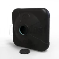 Rezervor pentru dus de vara 100 L (negru) cu para pentru dus (triplu strat) 75x75x31 cm, gura 20 cm 3