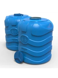 Rezervor apa 1000 L vertical, oval (albastru) cu stut D. 1/2" 107x125 cm (triplu strat) 3