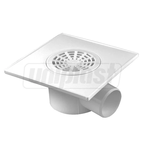 Трап ПП D. 50 x 90° горизонтальный (белый) (150 x 150 х 65 мм) ROTATING CAP 709-001  VISAM
