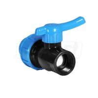 Robinet compresiune PP cu bila D. 32 x 1" FI / 10 T  UNISERA