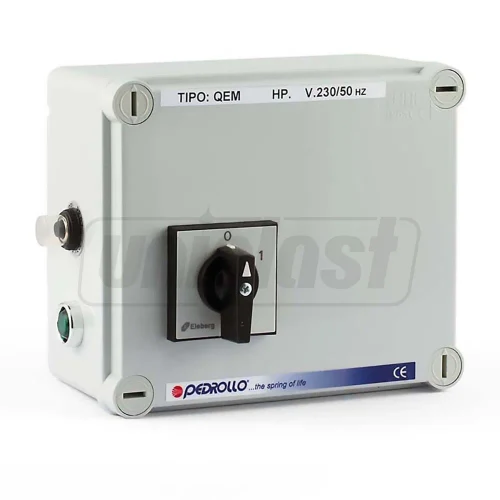 Panoul de control al pompei QEM 075 (0.55 kW)  PEDROLLO