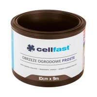 Бордюр садовый газонный 10 см x 9 м гладкий (коричневый) 30-211H  CELLFAST