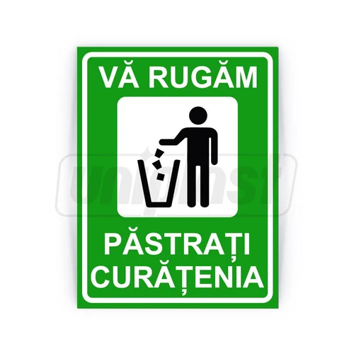 Табличка информационная "PASTRATI CURATENIA" Оракал + Композит 26 x 20 см