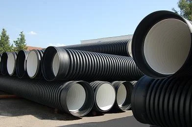Труба гофрированная канализационная HDPE SN8 OD. 250 (216) с раструбом и манжетой L=6 м (черный/белый) TW 2