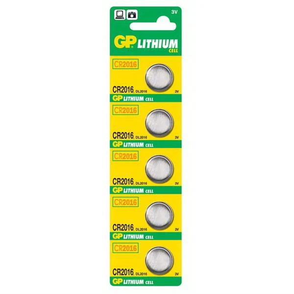 Baterie  3V Lithium Ø20х1.6mm CR2016-7C5  GP 2