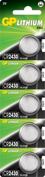 Baterie  3V Lithium Ø24.5х3.0mm CR2430-2C5  GP