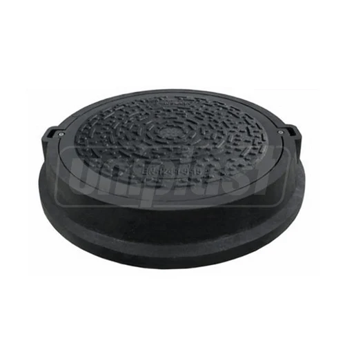 Capac cu rama compozit D400 (nisip+polimer) D.665 (negru) 820(720)x665x140 mm / 74 kg