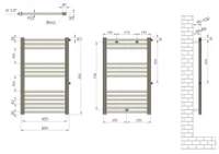 Полотенцесушитель  500 x 800 мм Flat (белый) Haiti  RADIVA 2