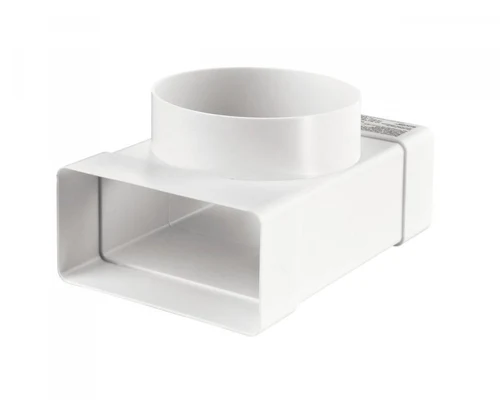 Teu pentru tub rotund/plat de ventilatie din plastic 55 x 110 mm / D.100  ERA