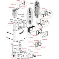 Бачок WC пластик, внутристенный Basicmodul A112 (6494)  ALCAPLAST 4