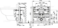 Рама для биде A105 / 450  ALCAPLAST 2