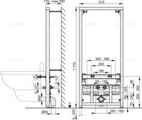 Рама для биде A105 / 1200  ALCAPLAST 2