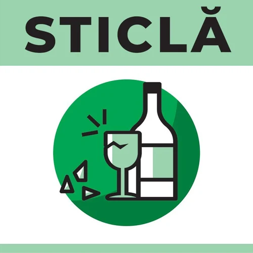 Наклейки "STICLA" мусорных баков для раздельного сбора мусора (160 x 160 мм)
