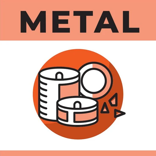 Наклейки "METAL" мусорных баков для раздельного сбора мусора (160 x 160 мм)