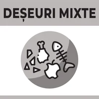 Наклейки "DESEURI MIXTE" мусорных баков для раздельного сбора мусора (160 x 160 мм)