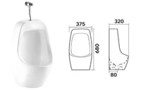 Pisoar de perete, in set TR6038  CERANO (fara fixator) 3