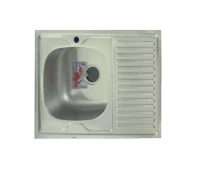 Chiuveta de bucatarie inox 0.6 mm (decor) 80/60 cm stanga 6080 L