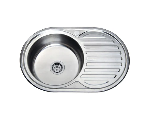 Chiuveta de bucatarie inox 0.6 mm (decor) 77/50 cm stanga 7750 L