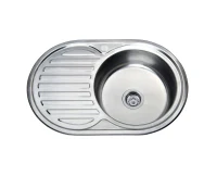 Chiuveta de bucatarie inox 0.6 mm (decor) 77/50 cm dreapta 7750 R