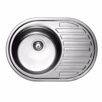 Chiuveta de bucatarie inox 0.6 mm (decor) 57/45 cm stanga 5745L