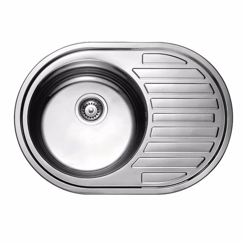 Chiuveta de bucatarie inox 0.6 mm (decor) 57/45 cm stanga 5745L