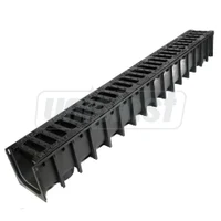 Rigola canalizare PP cu grila din fonta B125 1000x100x100 mm  SAB