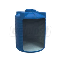 Rezervor apa 3000 L vertical, oval (albastru) cu stut D. 2" 151x189 cm 2