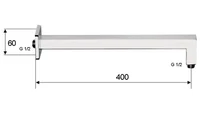 Suport pentru cap dus L=40 cm patrat Art. 348S40  REMER 2
