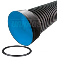 Teava corugata HDPE SN8 OD. 200 (176) mufata cu garnitura L=6 m