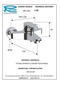 Baterie front pentru baie CLASS LINE 05  REMER 2