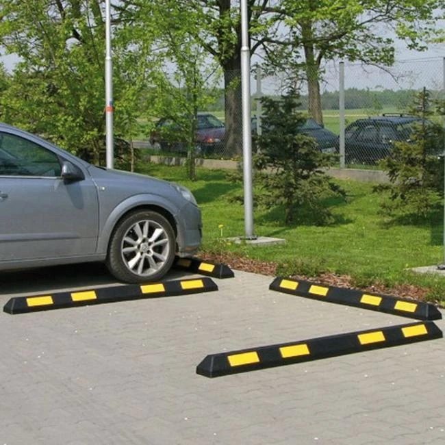 Opritor de protectie din cauciuc pentru parcari auto 1830 mm (4 bolturi in set) 4