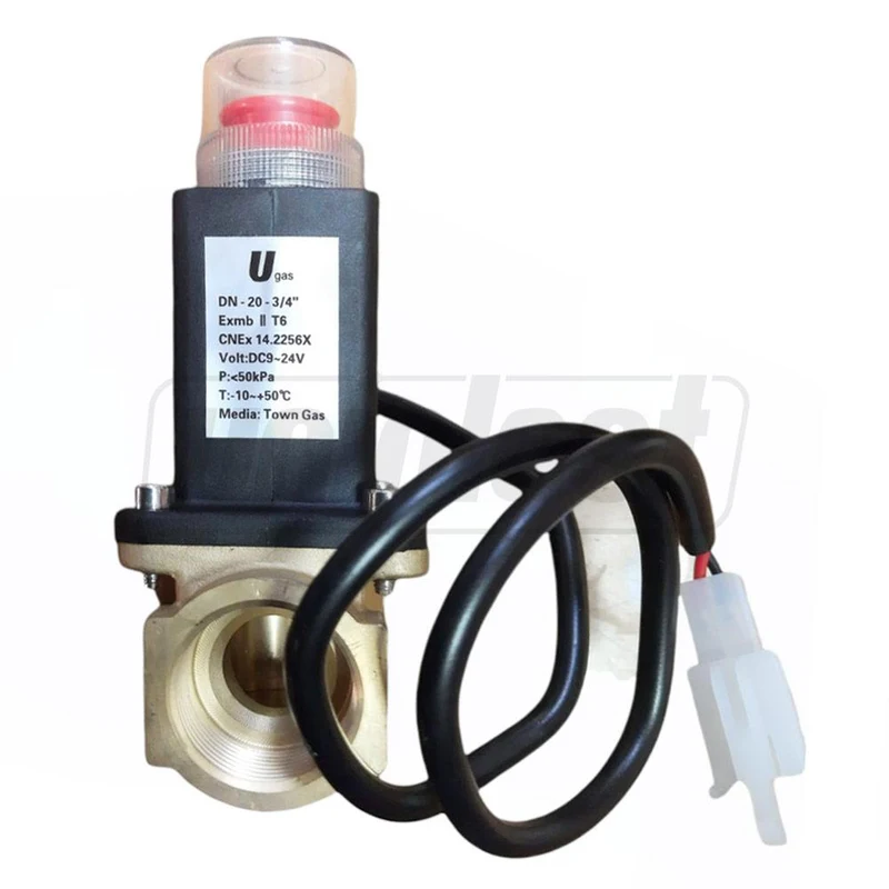Газовый клапан D.  3/4" открытого типа UGAS  (CVD) DN20 Alama никилерованный 2