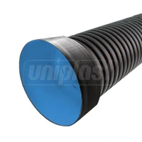 Tub drenaj din teava corugata HDPE SN4 OD.400 (343) 360° cu rastrub L=6 m