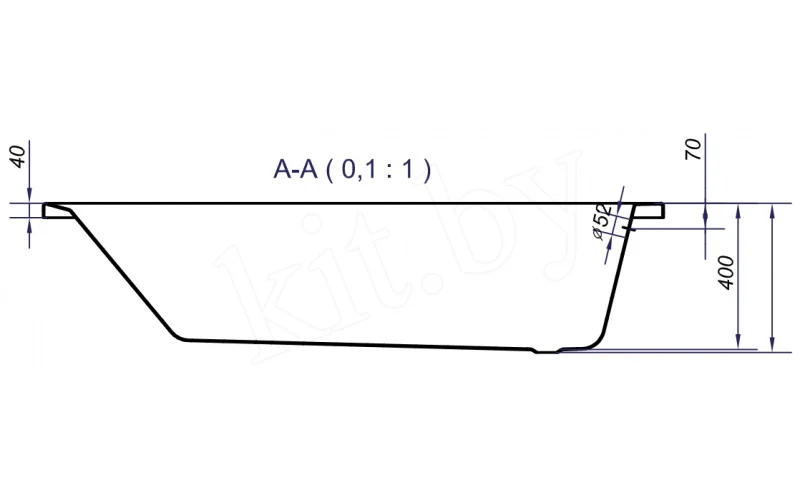 Сada de baie din acril CERSANIT Blissa 170 x 70 cm dreptunghiulara (83419) 2