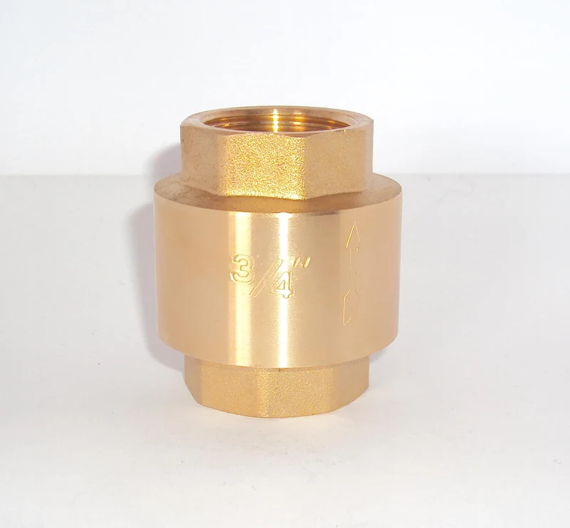 Обратный клапан пружинный D.  3/4" М/М бронзовый BRASS 4