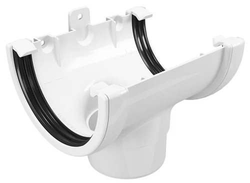 Teu de scurgere PVC D.120 /80 x 90° alb  DEVOREX