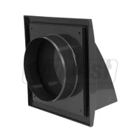 Grila plastic exterior cu supapa 190 x 190 mm cu flansa D.125 (antracit) PREMIUM ND12FVA  EUROPLAST 2
