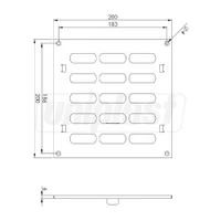 Grila ventilatie metal patrata 200 x 200 mm reglabila MR2020R  EUROPLAST 2