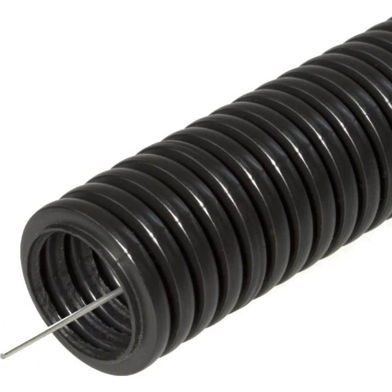 Teava D. 25 PVC gofrat cu sonda (tip greu) L=50 m 600N 2