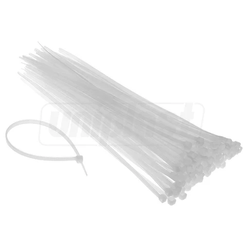 Coliere din nailon pentru cablu PL 5 x 200 mm (albe) (100 buc.)