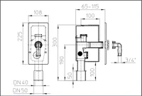 Sifon pentru masina de spalat cu supapa D. 40/50 HL 404  HL 2