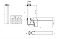 Sifon pentru aparat de aer conditionat, cu garnitura D. 40 orizontal x 5/4" vertical HL136.3  HL 2