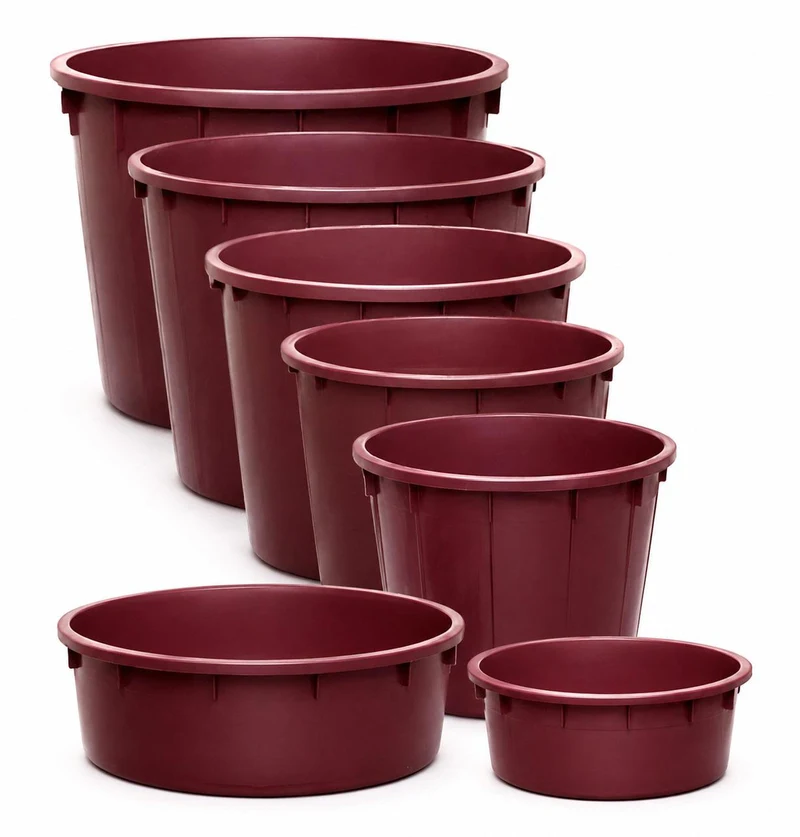 Cada pentru vin fara capac 1000 L 140x88H cm (rosie)  STP 2