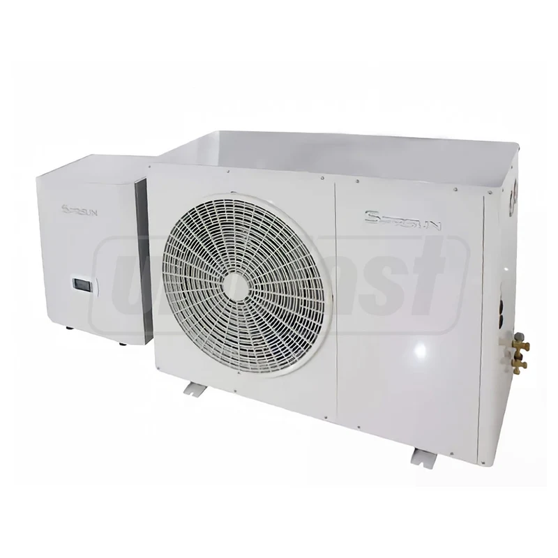 Pompa de caldura Split aer/apa  9.6 kW, controler: Carel, compressor: Panasonic, EVI Split DC Inverter  SPRSUN 2